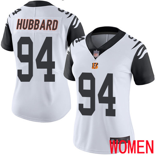 Cincinnati Bengals Limited White Women Sam Hubbard Jersey NFL Footballl 94 Rush Vapor Untouchable